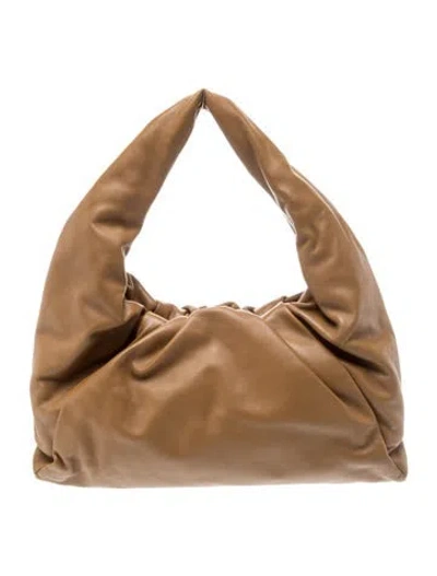 Pre-owned Bottega Veneta Leather Shoulder Pouch Small In Brown