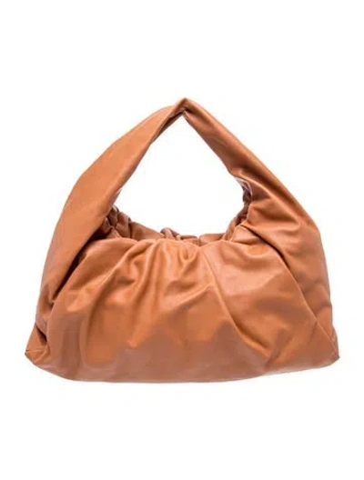 Pre-owned Bottega Veneta Leather Shoulder Pouch W/ Tags In Orange