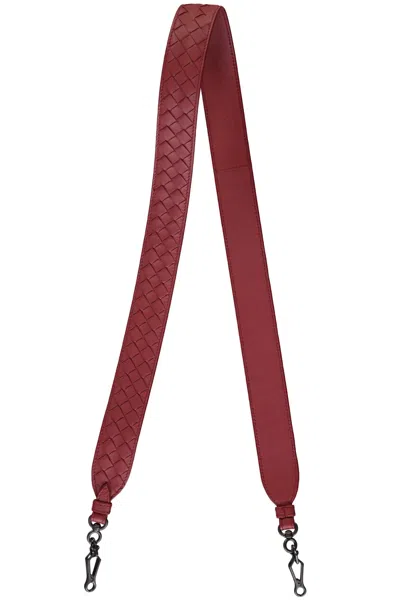 Bottega Veneta Leather Shoulder Strap In Red