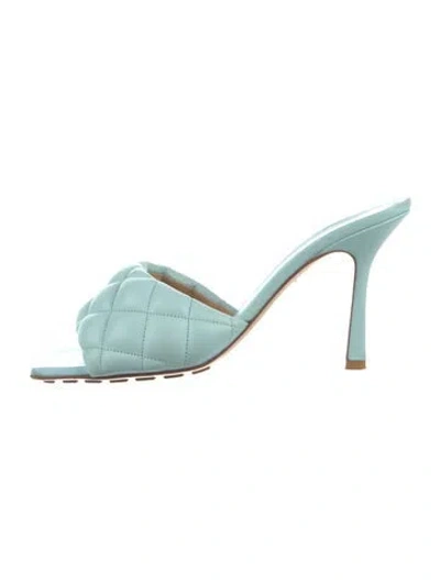 Pre-owned Bottega Veneta Leather Slides In Blue