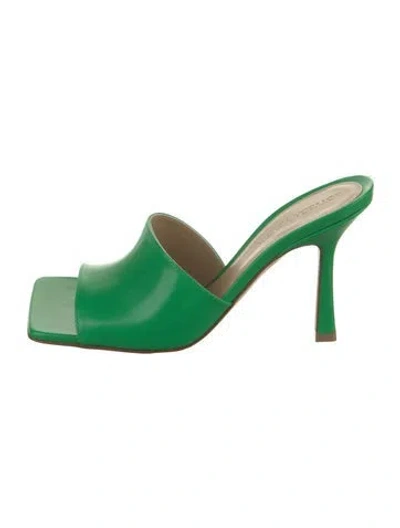 Pre-owned Bottega Veneta Leather Slides In Green