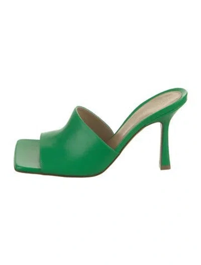 Pre-owned Bottega Veneta Leather Slides In Green