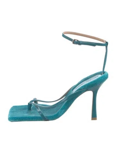 Pre-owned Bottega Veneta Leather Slides In Green