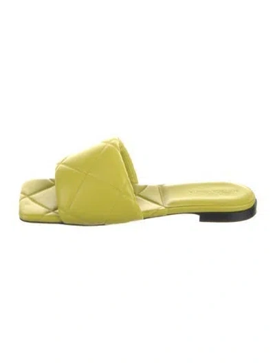 Pre-owned Bottega Veneta Leather Slides In Green