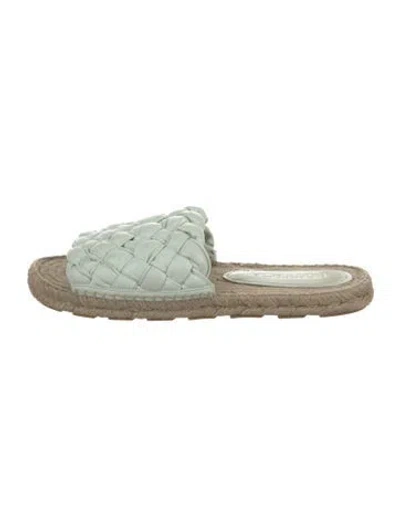 Pre-owned Bottega Veneta Leather Slides In Green