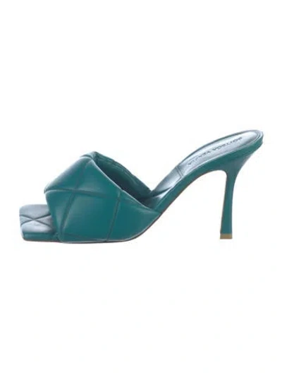 Pre-owned Bottega Veneta Leather Slides In Green