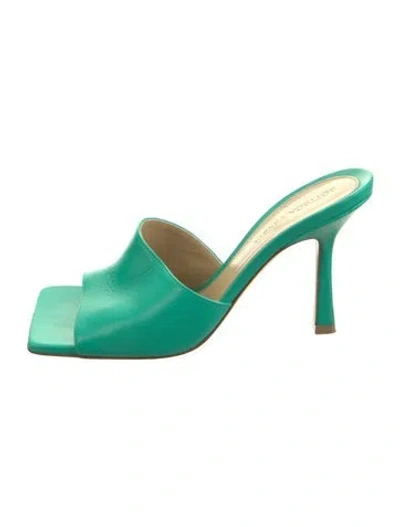 Pre-owned Bottega Veneta Leather Slides In Green