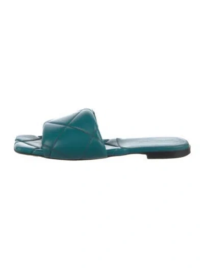 Pre-owned Bottega Veneta Leather Slides In Green