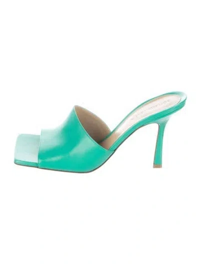 Pre-owned Bottega Veneta Leather Slides In Green