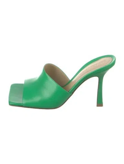 Pre-owned Bottega Veneta Leather Slides In Green