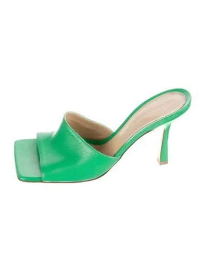 Pre-owned Bottega Veneta Leather Slides In Green