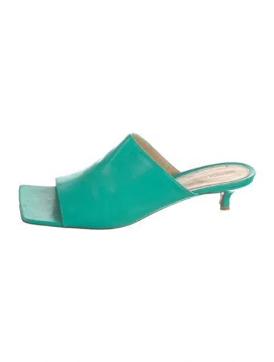 Pre-owned Bottega Veneta Leather Slides In Green