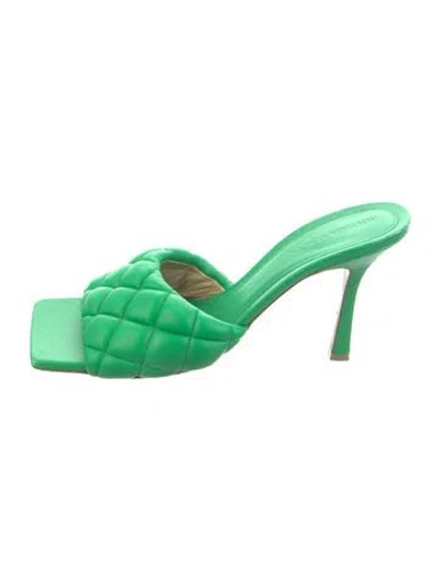 Pre-owned Bottega Veneta Leather Slides In Green