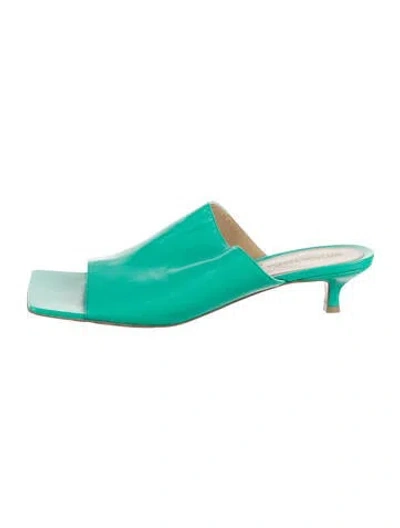 Pre-owned Bottega Veneta Leather Slides In Green