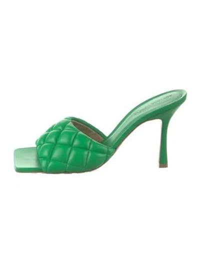 Pre-owned Bottega Veneta Leather Slides In Green