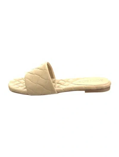 Pre-owned Bottega Veneta Leather Slides In Neutral