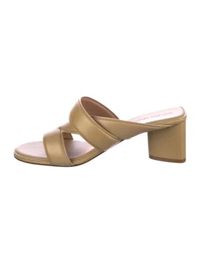Pre-owned Bottega Veneta Leather Slides In Neutral
