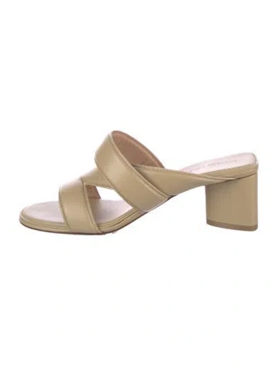 Pre-owned Bottega Veneta Leather Slides In Neutral