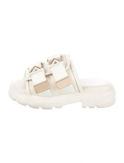Pre-owned Bottega Veneta Leather Slides In Neutral