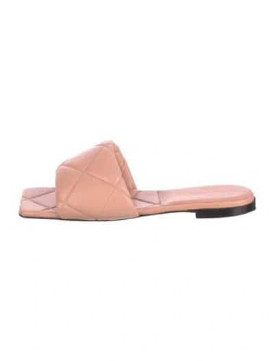 Pre-owned Bottega Veneta Leather Slides In Neutral
