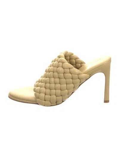 Pre-owned Bottega Veneta Leather Slides In Neutral