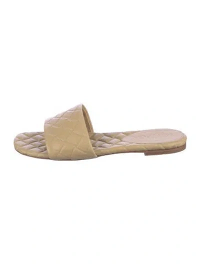 Pre-owned Bottega Veneta Leather Slides In Neutral