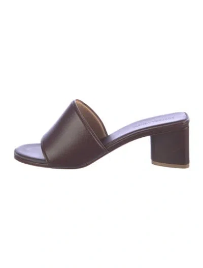 Pre-owned Bottega Veneta Leather Slides In Purple
