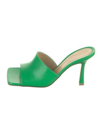 Pre-owned Bottega Veneta Leather Slides W/ Tags In Green