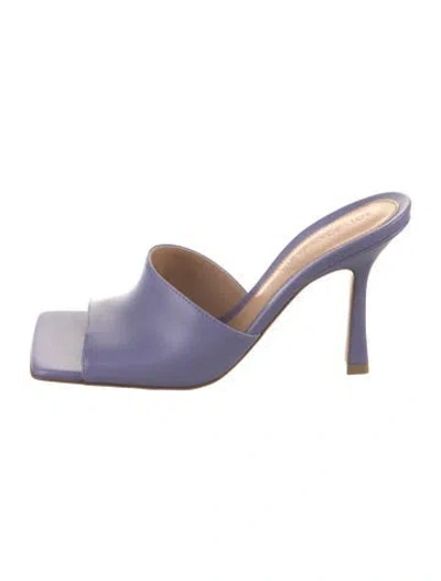 Pre-owned Bottega Veneta Leather Slides W/ Tags In Purple