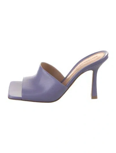 Pre-owned Bottega Veneta Leather Slides W/ Tags In Purple