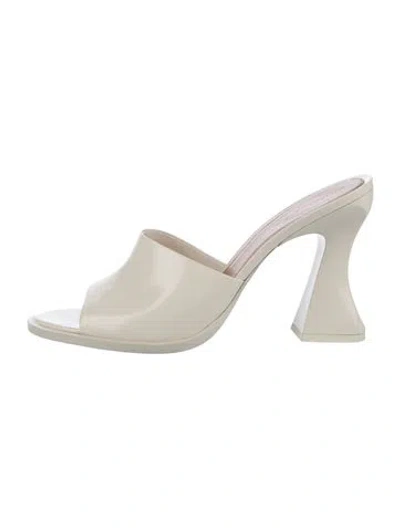 Pre-owned Bottega Veneta Leather Slides In White