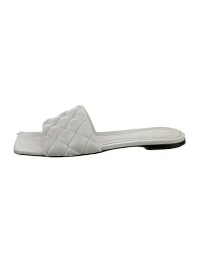 Pre-owned Bottega Veneta Leather Slides In White