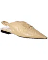 Bottega Veneta Leather Slingback Flat In Yellow