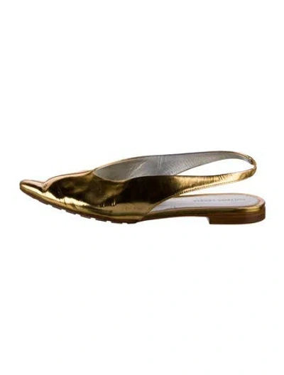 Pre-owned Bottega Veneta Leather Slingback Flats In Multi