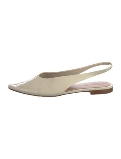 Pre-owned Bottega Veneta Leather Slingback Flats In Neutral
