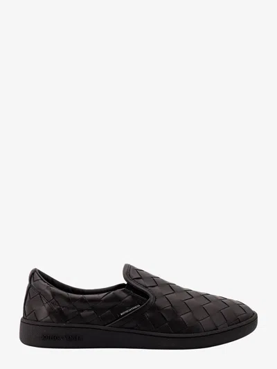 BOTTEGA VENETA LEATHER SLIP-ON SNEAKERS WITH INTRECCIATO MOTIF