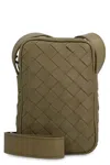 Bottega Veneta Men's Leather Smartphone Case/shoulder Bad In Brown