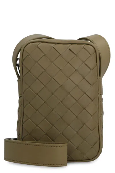 Bottega Veneta Leather Smartphone Case/shoulder Bad In Brown