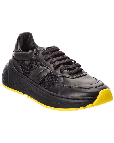 Bottega Veneta Leather Sneaker In Black