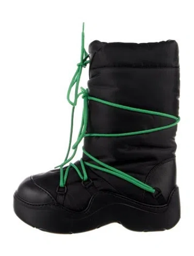 Pre-owned Bottega Veneta Leather Snow Boots W/ Tags In Green