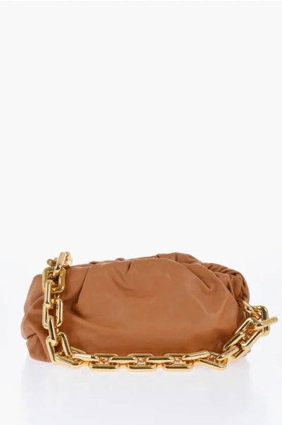 Bottega Veneta Leather The Chain Pouch Bag With Magnetic Closure In Brown