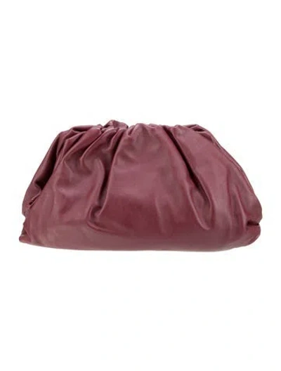 Pre-owned Bottega Veneta Leather The Pouch In Burgundy