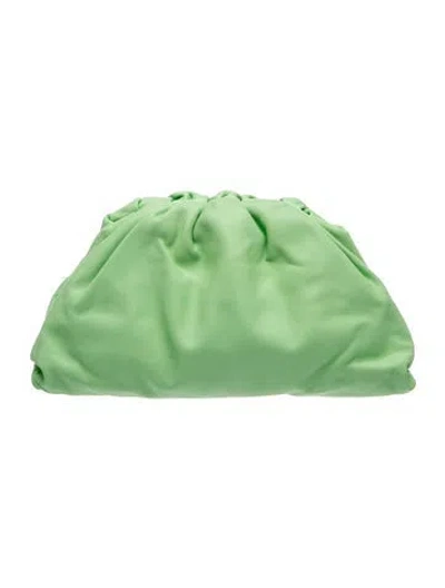 Pre-owned Bottega Veneta Leather The Pouch In Green