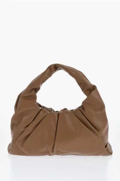 Bottega Veneta Leather The Shoulder Pouch Hobo Bag In Brown