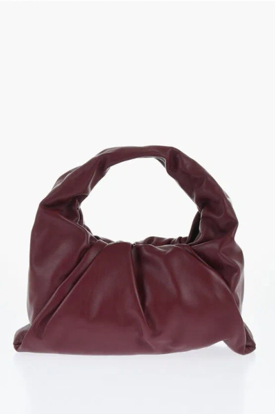 Bottega Veneta Leather The Shoulder Pouch Hobo Bag In Burgundy