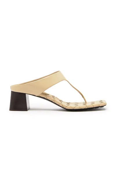BOTTEGA VENETA LEATHER THONG SANDALS
