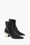 Bottega Veneta Leather Tokyo Western Booties With Metal Heel 5cm