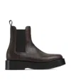 Bottega Veneta Round Head Chelsea Ankle Boots In Brown