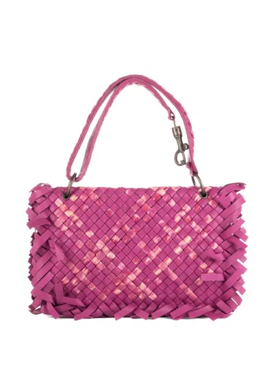 Pre-owned Bottega Veneta Leather Tote Bag In Pink