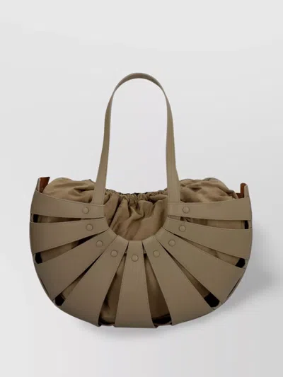 Bottega Veneta Leather Tote Bag With Rivets And Two Handles